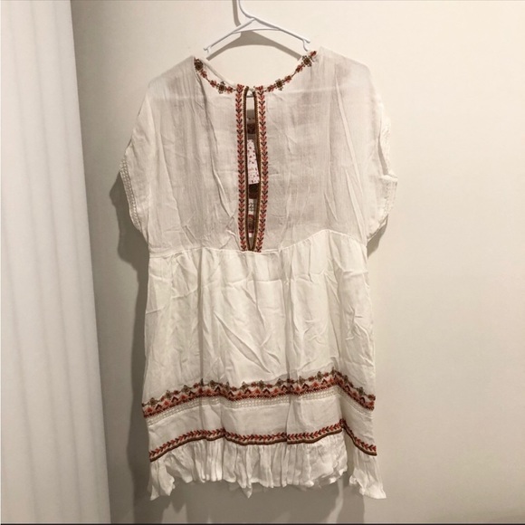 FREE PEOPLE Ivory Embroidered Sunrise Wanderer Mini Dress - Picture 8 of 12